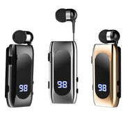 K55 Retractable Cable BT5.2 Smart In-ear Single Sports Earphone(Gray)