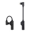 ENKAY ENK-AT109 Male 8 Pin to Dual Female 8 Pin Adapter Data Transfer Cable(Black) - Converter & Adapter by ENKAY | Online Shopping South Africa | PMC TechLife | Buy Now Pay Later Mobicred