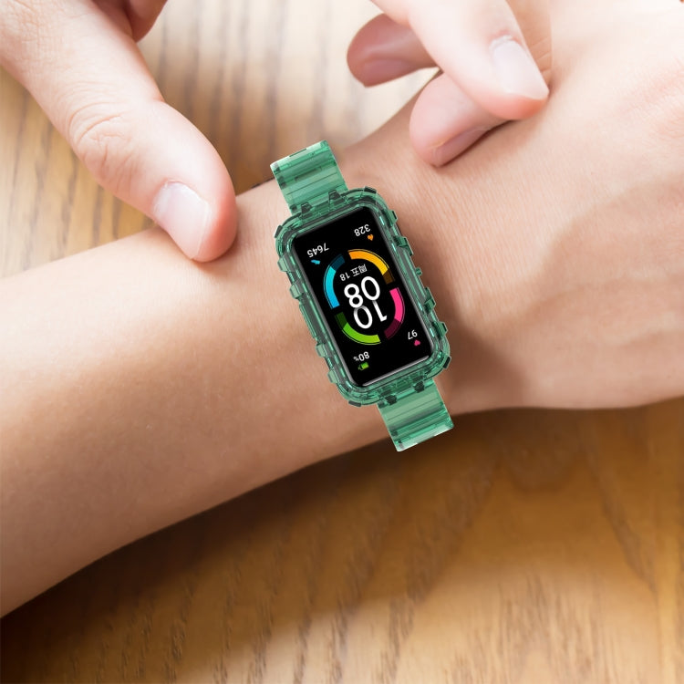 For Huawei Band 6 One-Piece Transparent Silicone Watch Band(Transparent) - Watch Bands by PMC TechLife | Online Shopping South Africa | PMC TechLife | Buy Now Pay Later Mobicred