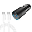 Dual PD 3.0 40W Type-C Car charger with 1m Type-C to Type-C Data Cable(Black) - Car Charger by PMC TechLife | Online Shopping South Africa | PMC TechLife