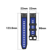 Compatible with Garmin EPIX Gen2 22mm Silicone Sports Two-Color Watch Band(Olive Green+Black)