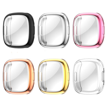 For Fitbit Versa 4 Shockproof TPU Protective Watch Case(Black) - Watch Cases by PMC Jewellery | Online Shopping South Africa | PMC Jewellery | Buy Now Pay Later Mobicred