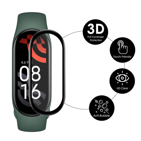 5 PCS For Xiaomi Mi Band 7 ENKAY 3D Full Coverage Soft PC Edge + PMMA HD Screen Protector Film