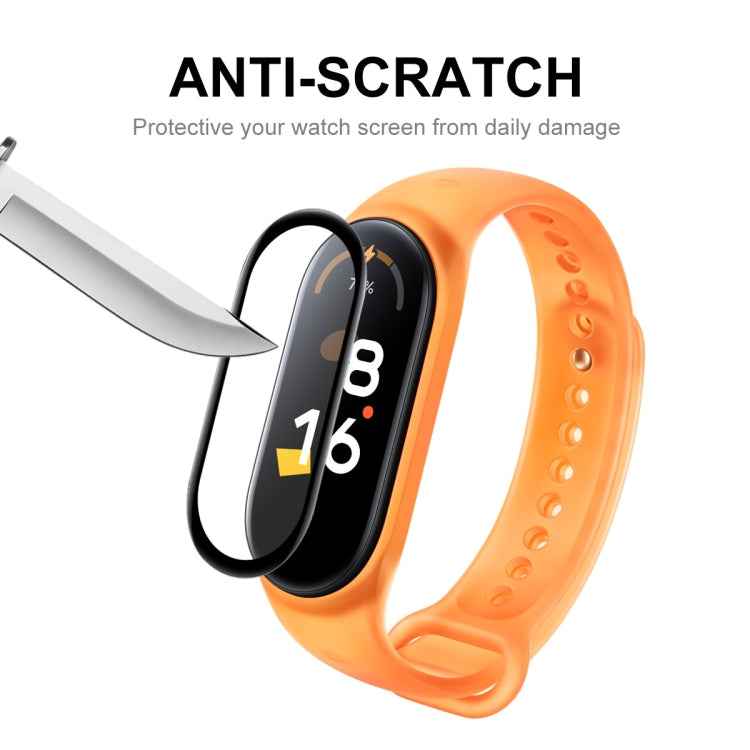 5 PCS For Xiaomi Mi Band 7 ENKAY 3D Full Coverage Soft PC Edge + PMMA HD Screen Protector Film
