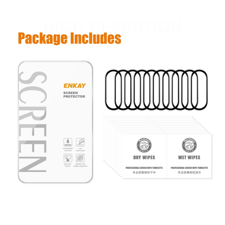 10 PCS For Xiaomi Mi Band 7 ENKAY 3D Full Coverage Soft PC Edge + PMMA HD Screen Protector Film - free shipping - PMC Jewellery - Order now!