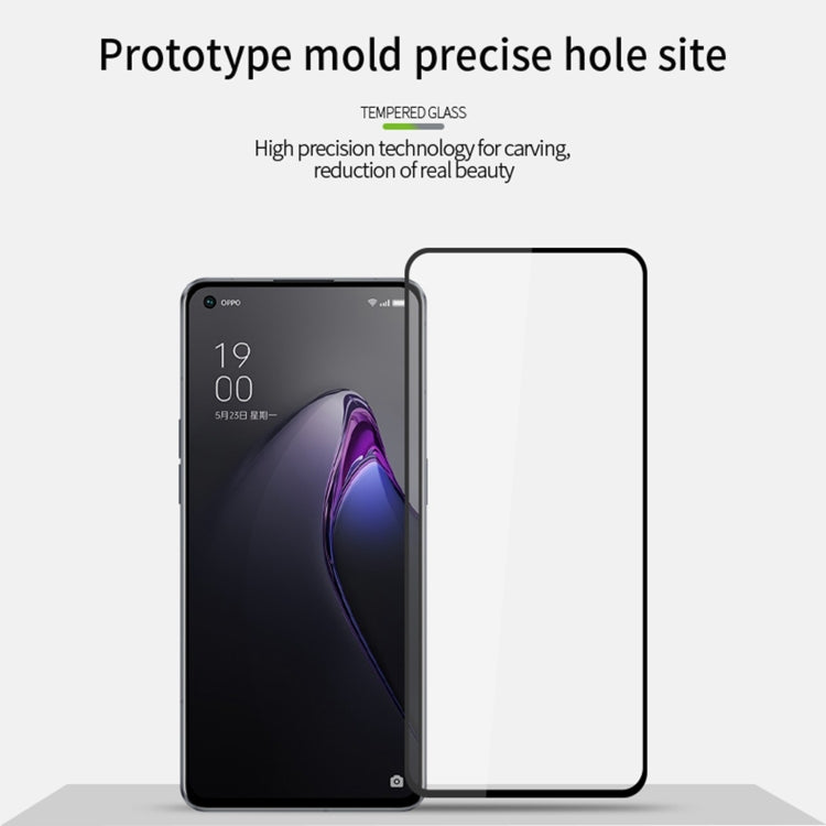 For OPPO Reno8 Pro+ PINWUYO 9H 2.5D Full Screen Tempered Glass Film(Black) - OPPO Tempered Glass by PINWUYO | Online Shopping South Africa | PMC TechLife | Buy Now Pay Later Mobicred
