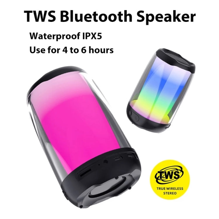 NBY8893 Pulsating Colorful Portable Stereo Bluetooth Speaker(Black) - Desktop Speaker by NBY | Online Shopping South Africa | PMC TechLife | Buy Now Pay Later Mobicred