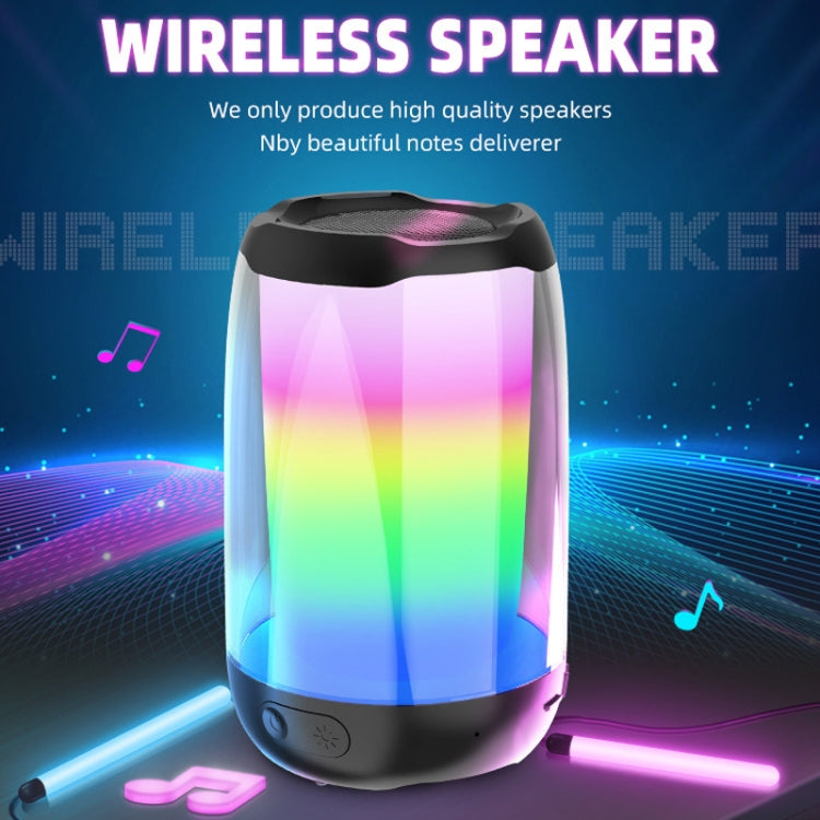 NBY8893 Pulsating Colorful Portable Stereo Bluetooth Speaker(Black) - Desktop Speaker by NBY | Online Shopping South Africa | PMC Jewellery | Buy Now Pay Later Mobicred