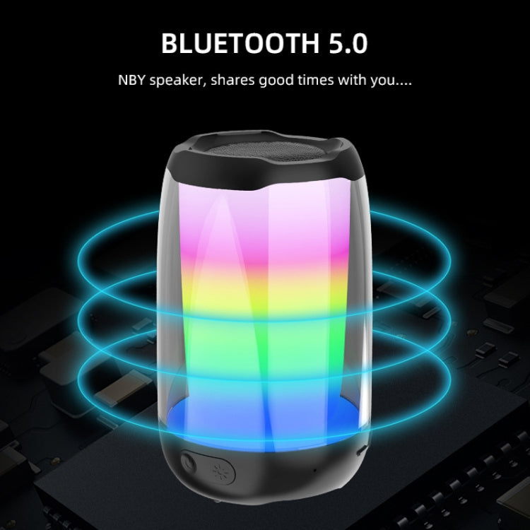 NBY8893 Pulsating Colorful Portable Stereo Bluetooth Speaker(Black) - Desktop Speaker by NBY | Online Shopping South Africa | PMC TechLife | Buy Now Pay Later Mobicred