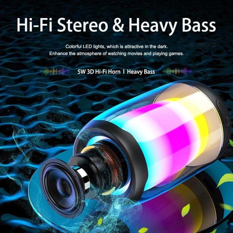 NBY8893 Pulsating Colorful Portable Stereo Bluetooth Speaker(Black) - Desktop Speaker by NBY | Online Shopping South Africa | PMC Jewellery | Buy Now Pay Later Mobicred