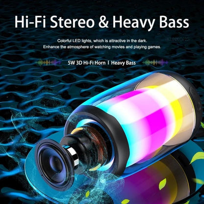 NBY8893 Pulsating Colorful Portable Stereo Bluetooth Speaker(Black) - Desktop Speaker by NBY | Online Shopping South Africa | PMC Jewellery | Buy Now Pay Later Mobicred