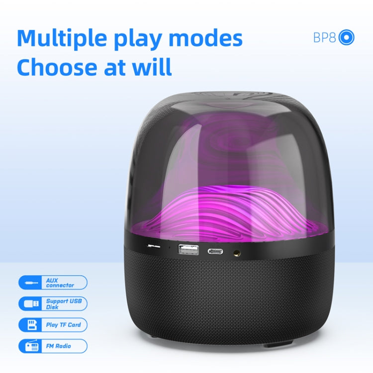 NBY 6680 Colorful Light 6D Stereo Wireless Bluetooth Speaker(Black) - free shipping - PMC Jewellery - Order now!