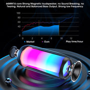 NBY 8892 LED IPX5 Water-resistant Portable Wireless Bluetooth Speaker(Black)