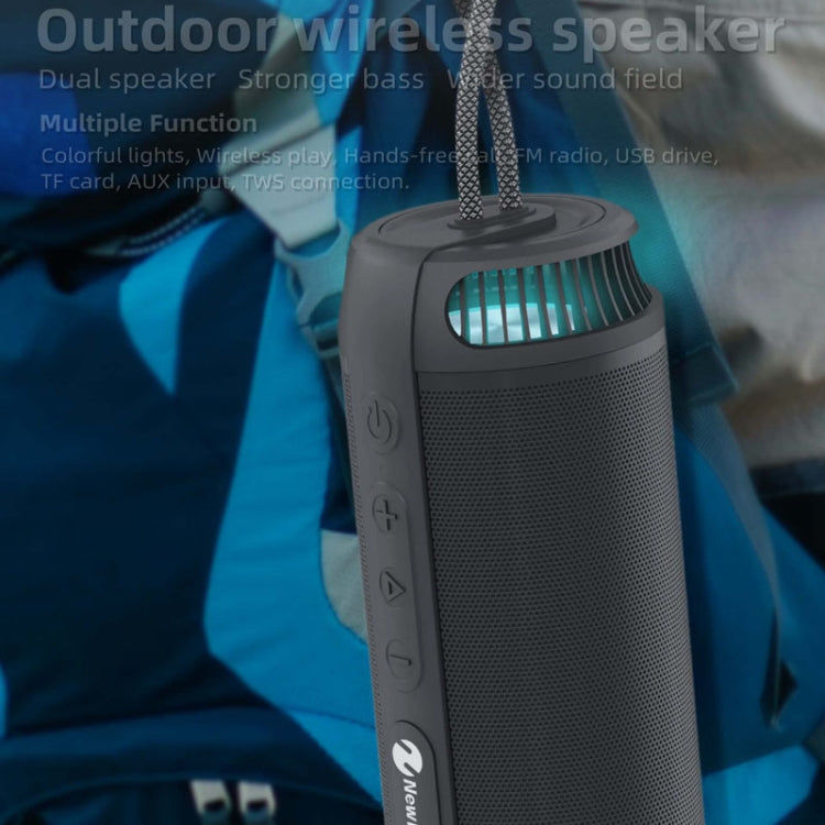 NewRixing NR9015 14W Portable IPX6 Waterproof TWS Stereo Bluetooth Speaker(Blue) - free shipping - PMC TechLife - Order now!