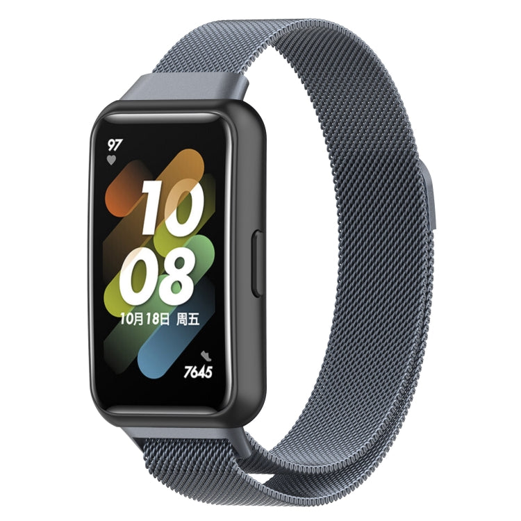 For Huawei Band 7 Milan Magnetic Watch Band(Gray) - Watch Bands by PMC TechLife | Online Shopping South Africa | PMC TechLife | Buy Now Pay Later Mobicred