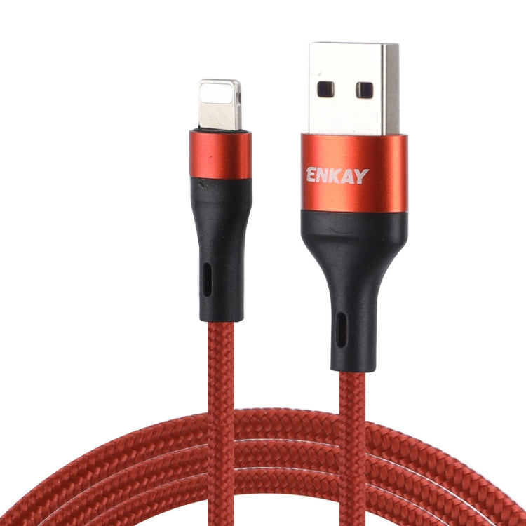 ENKAY ENK-CB118 1m USB 3.0 to 8 Pin 3A Fast Charging Sync Data Cable(Orange) - Normal Style Cable by ENKAY | Online Shopping South Africa | PMC TechLife | Buy Now Pay Later Mobicred