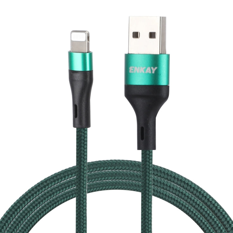 ENKAY ENK-CB118 1m USB 3.0 to 8 Pin 3A Fast Charging Sync Data Cable(Green) - Normal Style Cable by ENKAY | Online Shopping South Africa | PMC TechLife | Buy Now Pay Later Mobicred