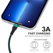 ENKAY ENK-CB118 1m USB 3.0 to 8 Pin 3A Fast Charging Sync Data Cable(Green)
