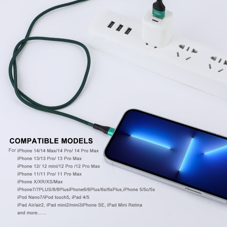 ENKAY ENK-CB118 1m USB 3.0 to 8 Pin 3A Fast Charging Sync Data Cable(Black)