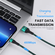 ENKAY ENK-CB118 1m USB 3.0 to 8 Pin 3A Fast Charging Sync Data Cable(Orange)