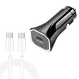 TE-P2 PD20W USB-C / Type-C Car Charger with Type-C to Type-C Data Cable(Black) - Car Charger by PMC TechLife | Online Shopping South Africa | PMC TechLife
