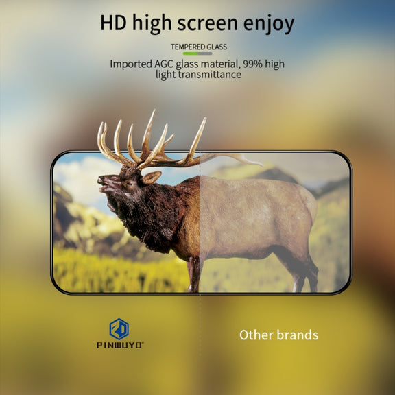 For iPhone 14 Pro PINWUYO 9H 3D Curved Full Explosion-proof Tempered Glass Film