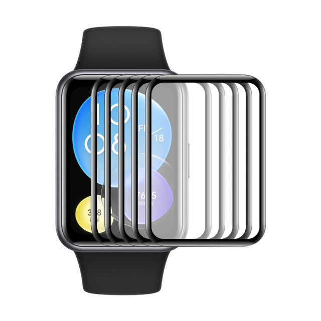 5 PCS For Huawei Watch Fit 2 ENKAY Hat-Prince 3D Full Coverage Soft PC Edge + PMMA HD Screen Protector Film