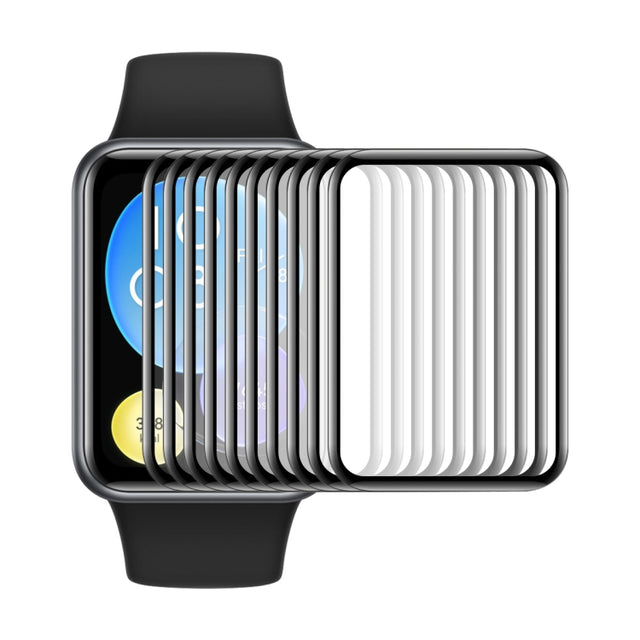 10 PCS For Huawei Watch Fit 2 ENKAY Hat-Prince 3D Full Coverage Soft PC Edge + PMMA HD Screen Protector Film