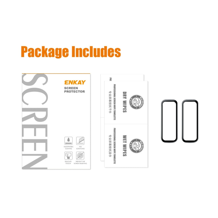 2 PCS For Samsung Galaxy Fit 2 ENKAY Hat-Prince 3D Full Coverage Soft PC Edge + PMMA HD Screen Protector Film
