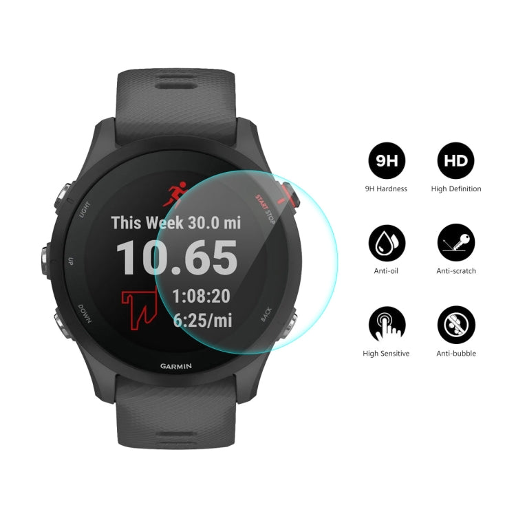 10 PCS Compatible with Garmin Compatible witherunner 255S ENKAY 0.2mm 9H Tempered Glass Screen Protector Watch Film