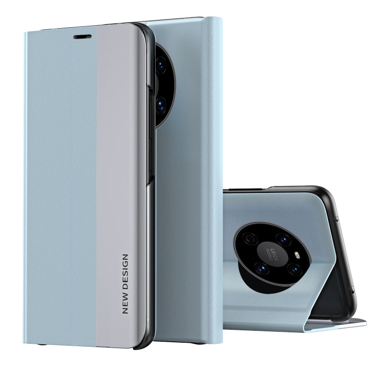 For Honor X9 4G / 5G 2022 / X30 / Magic4 Lite 5G Side Electroplated Adsorption Leather Phone Case(Light Blue) - Honor Cases by PMC TechLife | Online Shopping South Africa | PMC TechLife