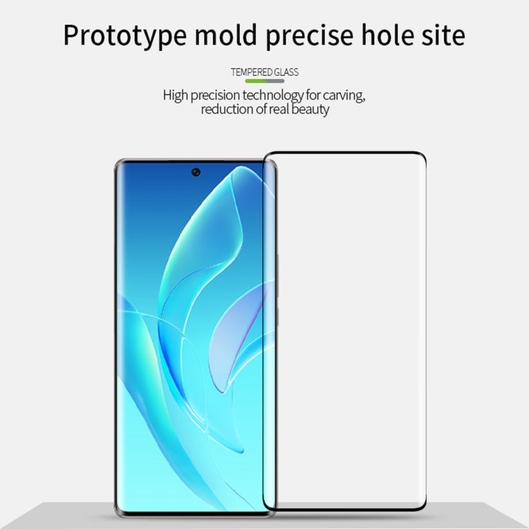 For Honor 70 PINWUYO 9H 3D Hot Bending Tempered Glass Film(Black) - Honor Tempered Glass by PINWUYO | Online Shopping South Africa | PMC TechLife | Buy Now Pay Later Mobicred