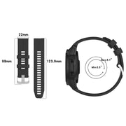 Compatible with Garmin Approach S60 22mm Solid Color Silicone Watch Band(Black)