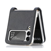 For Samsung Galaxy Z Flip 4 5G Folding Litchi Texture Card Wallet Phone Case(Black)