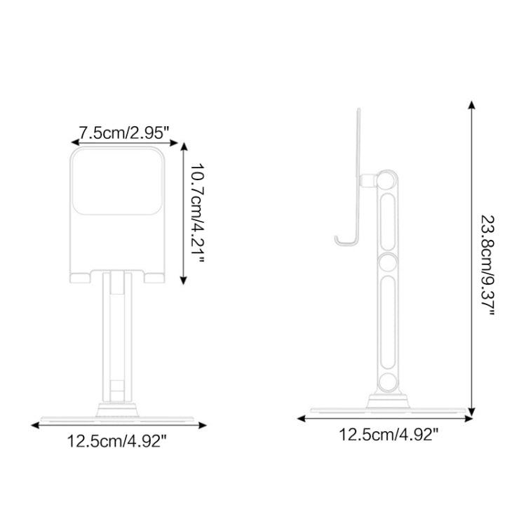 BONERUY L08 Tablet Phone Riser Bracket Foldable Long Arm Pad Mobile Holder Rack - free shipping - PMC Jewellery - Order now!