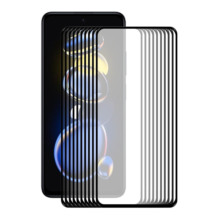 10 PCS For Xiaomi Poco X4 GT / Redmi Note 11T Pro ENKAY Hat-Prince Full Glue 0.26mm 9H 2.5D Tempered Glass Full Film -  by ENKAY | Online Shopping South Africa | PMC TechLife
