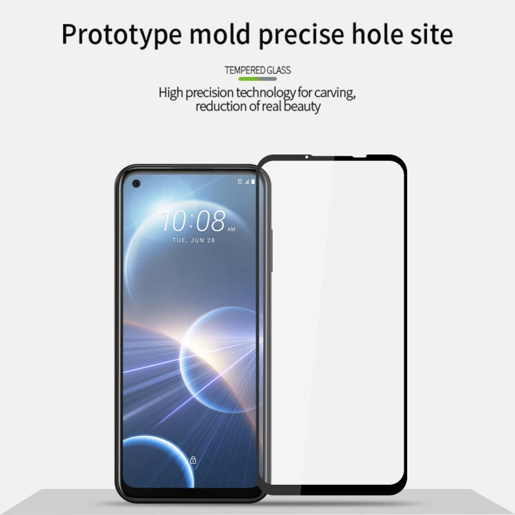 For HTC Desire 22 Pro PINWUYO 9H 2.5D Full Screen Tempered Glass Film(Black) - For HTC by PINWUYO | Online Shopping South Africa | PMC TechLife | Buy Now Pay Later Mobicred