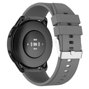 Protruding Head Silicone Strap Silver Buckle For Samsung Galaxy Watch4 Classic 42mm/46mm 20mm(Gray)