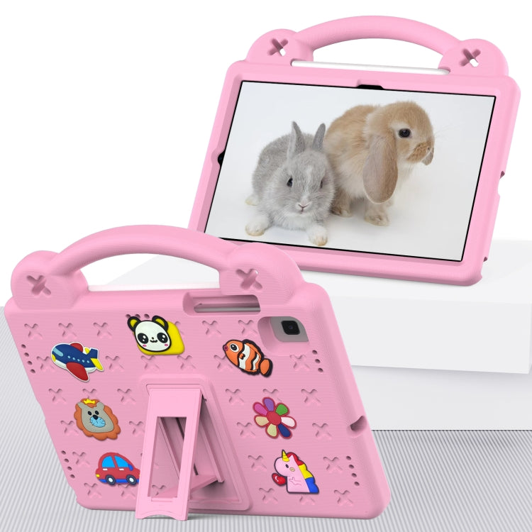 For Samsung Galaxy Tab S6 Lite 10.4 2020/2022 Handle Kickstand Children EVA Shockproof Tablet Case(Pink)