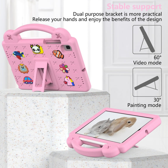 For Samsung Galaxy Tab S6 Lite 10.4 2020/2022 Handle Kickstand Children EVA Shockproof Tablet Case(Pink)
