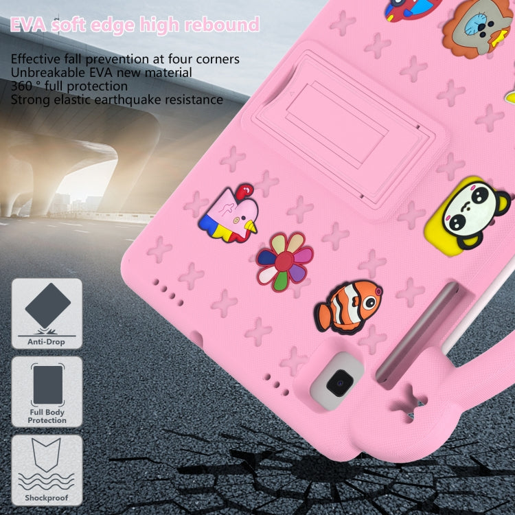 For Samsung Galaxy Tab S6 Lite 10.4 2020/2022 Handle Kickstand Children EVA Shockproof Tablet Case(Pink)