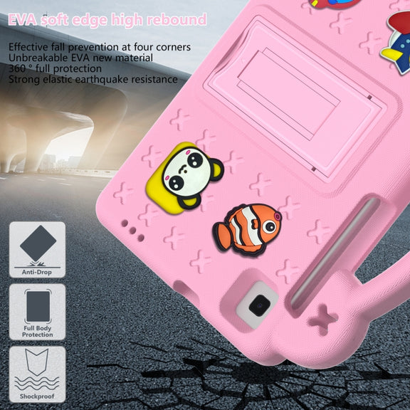 For Samsung Galaxy Tab A7 Lite 8.7 2021 T220/T225 Handle Kickstand Children EVA Shockproof Tablet Case(Pink)