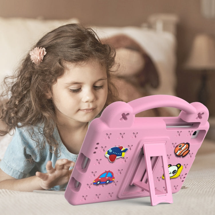 For Samsung Galaxy Tab A7 Lite 8.7 2021 T220/T225 Handle Kickstand Children EVA Shockproof Tablet Case(Pink)