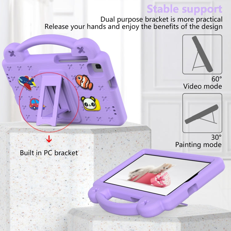 For Samsung Galaxy Tab A7 Lite 8.7 2021 T220/T225 Handle Kickstand Children EVA Shockproof Tablet Case(Lighte Purple) - free shipping - PMC Jewellery - Order now!