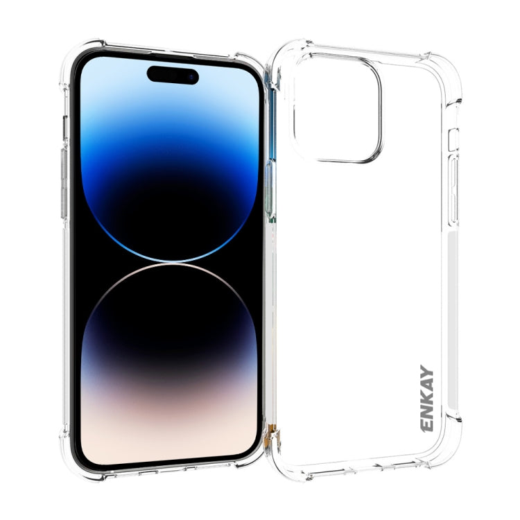 For iPhone 14 Pro ENKAY Clear TPU Shockproof Phone Case - iPhone 14 Pro Cases by ENKAY | Online Shopping South Africa | PMC TechLife | Buy Now Pay Later Mobicred