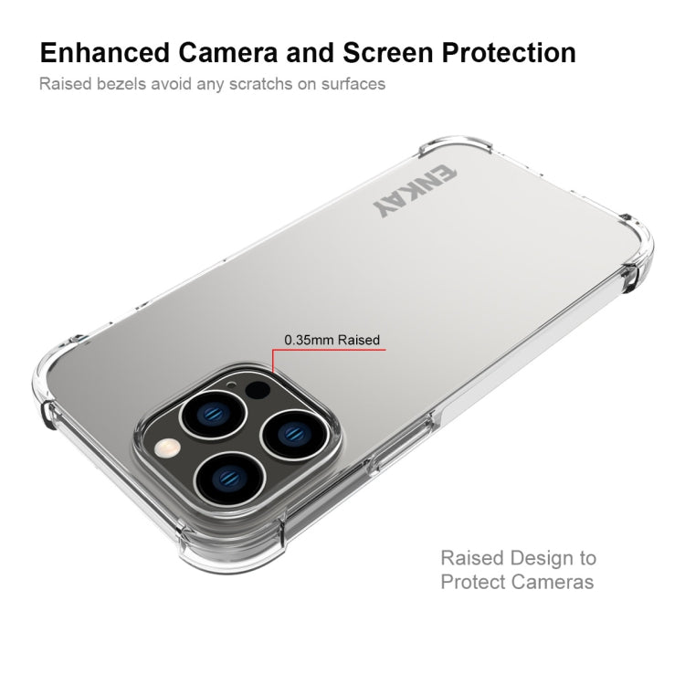 For iPhone 14 Pro ENKAY Clear TPU Shockproof Phone Case - iPhone 14 Pro Cases by ENKAY | Online Shopping South Africa | PMC TechLife | Buy Now Pay Later Mobicred