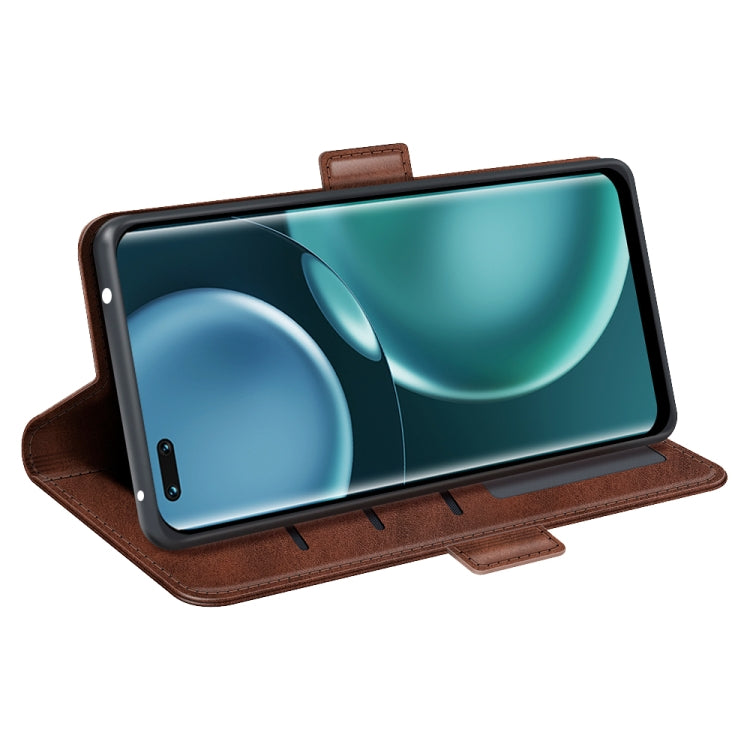 For Honor Magic4 Pro Dual-side Magnetic Buckle Flip Leather Phone Case(Brown) - Huawei Cases by PMC TechLife | Online Shopping South Africa | PMC TechLife | Buy Now Pay Later Mobicred