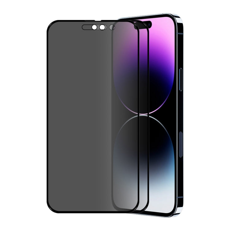 For iPhone 14 Pro 2pcs ENKAY 28 Degree Anti-peeping Tempered Glass Film - iPhone 14 Pro Tempered Glass by ENKAY | Online Shopping South Africa | PMC TechLife | Buy Now Pay Later Mobicred