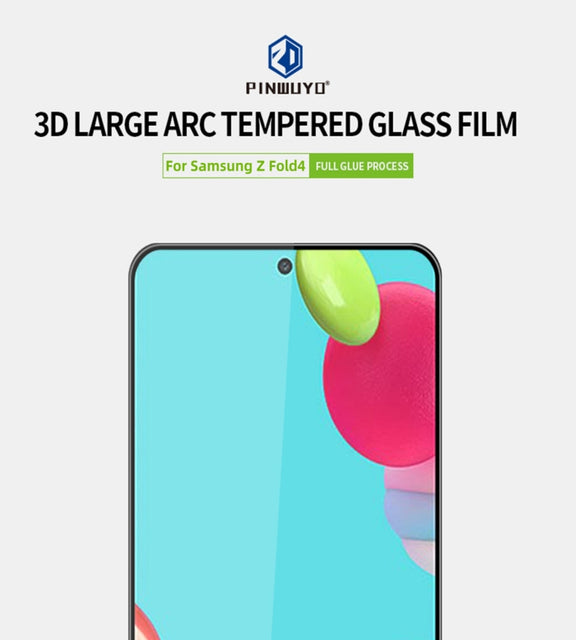 For Samsung Galaxy Z Fold4 PINWUYO 9H 3D Full Screen Explosion-proof Tempered Glass Film(Black)