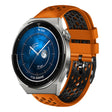 For Huawei Watch GT3 Pro 46mm 22mm Two-Color Breathable Silicone Watch Band(Orange+Black) - Watch Bands by PMC TechLife | Online Shopping South Africa | PMC TechLife | Buy Now Pay Later Mobicred